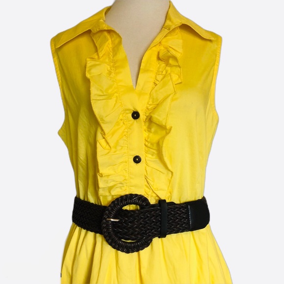 Bailey Blue retro yellow sleeveless dress - Picture 2 of 8